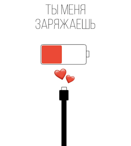 Съедобная открытка "Зарядка"